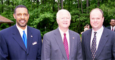 Vernon Jones, U.S. Senator Saxby Chambliss and Mr. Michael Orchard